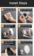 Miniatyrbild 4 av 4: Suction Cup Wall Mirror Bathroom Mirror Makeup Mirror Wall Mounted Mirror 360 Adjustable Double-Sided Magnifying Mirror Table Mirror