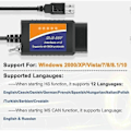 Miniatyrbild 5 av 5: För Ford Forscan ELM327 USB Modifierad OBD2 Scanner V1.5 MS-CAN HS-CAN Felkodsläsare Scanner{HH}