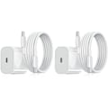 Miniatyrbilde 1 av 3: 2-Pakning - Lader for Samsung 25W Adapter+Kabel USB-C Hurtiglader hvit 200