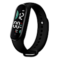 Miniatyrbillede 1 af 5: Ur Elektronisk LED Digital Armbåndsur til Kvinder Mode Casual Enkel Silikon Touch Vandafvisende Armbåndsur 06 Sort