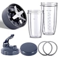 Pikkukuva 1 / 5: Varaosat NutriBullet-tehosekoittimeen 600W/900W/PRO - Uutto-terä & 950 ml suuret mukit & 710 ml suuret mukit