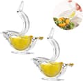 Manuell citronpress - Bärbar citruspress med transparent design, perfekt för köket