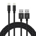2-pakning 3 meter Lightning-kabel Svart