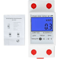 Miniatyrbilde 3 av 4: Digital LCD Strømmåler Trefase 4-leder DIN-skinne AC Strømmåler, 1