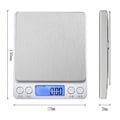Miniatyrbild 3 av 5: Kökselektronisk Vågskala 0,1 g Hög Precision Mini Bärbar LCD-Display Digital Matvåg för Smycken