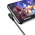 Miniatyrbillede 2 af 3: McDodo CA-5280 USB-C-kabel med vinklede stik, 0,5 m sort black 0.5