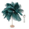 Miniatyrbilde 1 av 4: Bordlampe med strutsfjær, Oppladbar, Moderne, Romantisk Dekorativ Lampe, Soveromslampe, Sengelampe for Hjeminnredning
