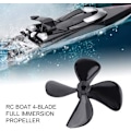 Miniatyrbillede 3 af 5: RC-båd 4-bladet propel, 2 styk Pro & Reverse plastpropel, 4-bladet fuld nedsænkningspropel til RC-modelbådstilbehør
