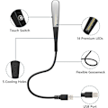 Pikkukuva 3 / 5: LED USB -lukuvalo, kosketusherkkä kytkin, 3 säädettävää kirkkaustasoa, joustava joutsenkaula, matkoille, lukemiseen, makuuhuoneeseen, toimistoon