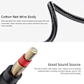 Miniatyrbillede 4 af 5: TS-6,5 mm Audio Kabel Flettet Til Guitar Mixer Forstærker 1,8 m Ledning Han Til Han Aux Kabel