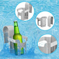 Miniatyrbild 3 av 4: TS-Set med 2 st mugghållare i plast för pool - Multifunktionellt pooltillbehör - Passar de flesta pooler (grå)