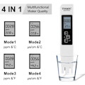 Miniatyrbillede 3 af 5: Vandkvalitetsmåler, 3-i-1 LCD Digital Vandkvalitetstester med Baggrundsbelysning, TDS/EC Vandtester til Drikkevand, Pool, Akvarium