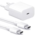 Miniatyrbilde 3 av 3: 2-Pakning - Lader for Samsung 25W Adapter+Kabel USB-C Hurtiglader hvit 200