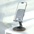 Miniatyrbillede 3 af 5: TS-Dudao bordstativ til smartphone, 360° rotation, justerbar vinkel - Grå
