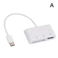Pikkukuva 1 / 5: USB C 3-in-1 Hubimuunnin Type C -sovitin SD-kortinlukija Mac Type-C -laitteelle, One-size
