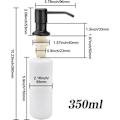 Miniatyrbild 2 av 4: TS-Diskmedelspump för diskho, Inbyggd diskmedelspump i rostfritt stål för kök 350 ML, Påfyllningsbar tvålautomat