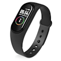 Miniatyrbillede 1 af 5: Smartwatch, Fitness Tracker med pulsmåling/blodsukker/søvnmonitorering/meddelelsespåmindelse, vandtæt ur til iOS Android - Sort Kirsebær