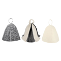 Miniatyrbilde 1 av 4: 3 stk Tykk Filt Badstuehatter Hodebeskyttelse Trekk For Badstue Dampbadstue Hatter Blandede Farger 32X24X0.5CM Assorterte Farger
