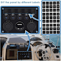 Miniatyrbillede 4 af 4: TS-12V Marine Kontaktpanel, 4.2A USB-opladerport + Cigarettænderstik + Voltmeterdisplay, IP65 vandtætte vippekontakter