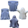 Miniatyrbillede 1 af 5: Spøgelseslysforme Stearinlys DIY Silikonform Lysfremstilling Lysvæge
