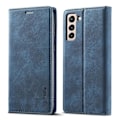 Miniatyrbillede 2 af 5: LC.IMEEKE Stark magnetisk kant Business Style læder telefoncover til Samsung Galaxy S21 4G/5G