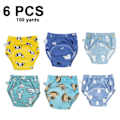Miniatyrbild 2 av 5: 6-pack Unisex Bomulls Återanvändbara Potträning Vattentäta Träningsbyxor Style 1 100