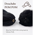Pikkukuva 4 / 5: Naisten Beanie-pipo, Lämmin Talvipipo, Pehmeä Neulospiipo, Lämmin Fleecevuori, Irrotettava Pompom, Sopii Ulkoiluhuippuihin