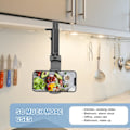 Miniatyrbild 5 av 5: Universell flygplansmobilhållare. Handsfree-visning med multidirektionell dubbel 360-graders rotation. {HH}