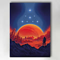 Miniatyrbillede 1 af 3: Lærredsbillede / Billede - Starfield - 40x30 cm - Canvas