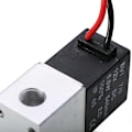 Miniatyrbillede 3 af 5: 1 stk. 1/4 tomme NPT 2-vejs normalt lukket ventil 12V pneumatisk aluminium elektrisk magnetventil db