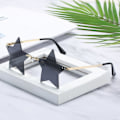 Miniatyrbillede 5 af 5: Rammeløse Stjerneformede Solbriller Trendy Solbriller (sorte) - Perfekt