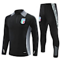 Miniatyrbillede 1 af 2: 2425 Ny Fodboldtræningsdragt med Halv Lynlås Efterårs- og Vinterdragt Voksen Barn Italien/Sort Italien/Sort qd Italien/Sort - Perfekt Italy/Blac...