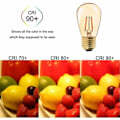 Miniatyrbillede 2 af 3: TS-LED E27 Vintage Pære, ST45 Faciles à 1W=10W Glødepærer, Super Varm Hvid 2200 K E27 Medium Base Pære Sengelampe, Gylden i Ve