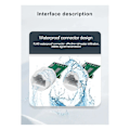 Miniatyrbild 3 av 5: TS-Vattentät 10/100mbps Rj45 Port Poe Splitter Ieee802.3 Af Ethernet Poe Adapter Dc 12v Separator Inp