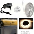 Miniatyrbilde 2 av 4: TS-5m varmhvit LED Nattlys, Fleksibel LED-stripe med PIR-bevegelsessensor - Komplett sett med DC 12V transformator, IP65 vanntett for seng