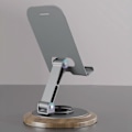 Miniatyrbillede 4 af 5: TS-Dudao bordstativ til smartphone, 360° rotation, justerbar vinkel - Grå