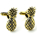 Miniatyrbilde 4 av 5: TS-Fruit Ananas Mansjettknapper Gullfarget Luksus Metall Mansjettknapper Herre Mote Skjorte Mansjettknapp Smykker