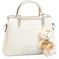 Miniatyrbilde 1 av 5: Damer Crossbody Mode Topphåndtak Vesker Dame Axelvesker PU Lær Satchel Veske Jenter Messenger Vesker Penger Veske med Bjørn Henge