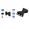 Pikkukuva 4 / 5: TS-yhteensopiva To 3 Rgb Rca Video Audio -adapteri -uros To 3 Rca Video Audio -adapterikomponenttiliitin