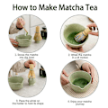 Miniatyrbilde 2 av 5: Matcha-sett, Japansk tesett inkludert Matcha-skål med tut, Matcha-holder, Bambus-Matcha og Bambus