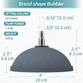 Miniatyrbillede 4 af 4: TS-Aquarium 10 cm Pain Air Sten Boble Diffuser Frigivelsesværktøj til Luftpumper Fisketanke Spande Damme og DWC-2 P Tanke