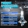 Miniatyrbilde 4 av 4: 4x H7 LED-lyskastsett fjernlys 220W 60000LM Superlys 6000K hvit - WELLNGS