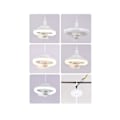 Miniatyrbilde 4 av 5: 360° roterende takvifte med E27 smart vifte med fjernkontroll LED-lampe for stue R