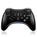 Miniatyrbillede 1 af 4: Pro-controller til Wii U, Trådløs håndkontrol til Nintendo Wii U-konsol Gamepad Joystick Dobbelte analoge spilcontrollere (Sort)