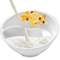 Miniatyrbild 3 av 5: Cereal Bowl, Milk Bowl, Dry and Wet Separation, Cereal Bowl, White