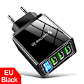 Miniatyrbillede 1 af 5: QC 3.0 Hurtiglader med LED USB-hub Væglader Adapter Kompatibel til Samsung til iPhone