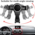 Miniatyrbillede 5 af 5: Mobiltelefonholder til Audi A3 8V S3 2014-2019 - Sort