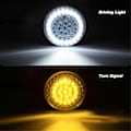 Miniatyrbild 1 av 5: TS-Led Blinkers Glödlampor, 2 tum Främre Bakre Svartfinish Lampor Röktonade Linser Kit För Touring Softail