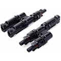 Miniatyrbilde 4 av 4: TS-1 Par Solcellepanel T/Y Gren Koblinger Kabel Splitter Kobler MMF og Ffm Grenledning