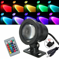 Pikkukuva 1 / 4: RGB LED-upotusvalot, vedenpitävät moniväriset, lampiin, puutarhaan, uima-altaaseen, suihkulähteeseen, lampeen, AC85-265 V (10 W)